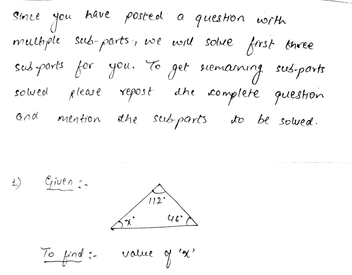 Algebra homework question answer, step 1, image 1